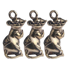  3 Pcs Mouse Keychain Brass Miss for Women Gifts Car Pendant