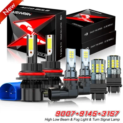 For Ford Explorer Sport Trac 2001-2005 LED Headlights Fog BUlbs+Turn Signal Lamp - Image 1 of 4