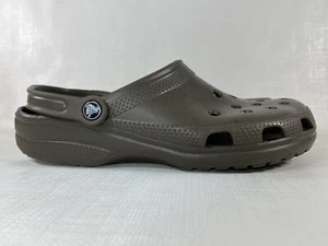 Crocs Classic Strap Clog Walking Slip On Brown Sport Sandals Mens Size 11 - Picture 1 of 9