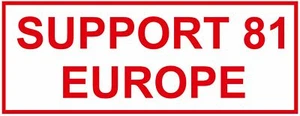 212 HELLS ANGELS Support 81 Big Red Machine Pegatina "SUPPORT 81 EUROPE" - Imagen 1 de 1