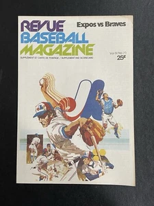 Programa de tarjetas de puntuación de béisbol 1977 Montreal Expos Atlanta Braves - Imagen 1 de 3
