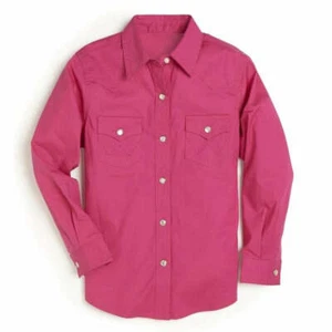 GW1003K Wrangler Girls' Hot Snap Long Sleeve Western Shirt NEW - Picture 1 of 1