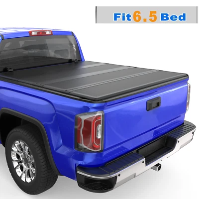 6.5FT 4-Fold Hard Tonneau Cover Fiberglass For 2000-2006 Toyota Tundra Truck Bed Foto 1 de 4