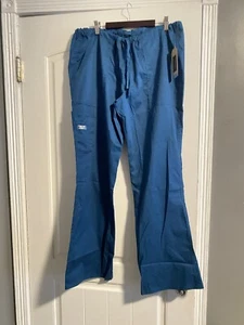 Cherokee Modern Classic Scrub Pants Women Size Medium Blue 5 Pockets 4044 NWT - Picture 1 of 11