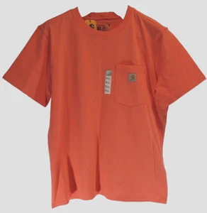 WOMEN'S CARHARTT LOOSE FIT SHORT-SLEEVE POCKET T-SHIRT PINK XL (16-18) K87-W - Picture 1 of 5