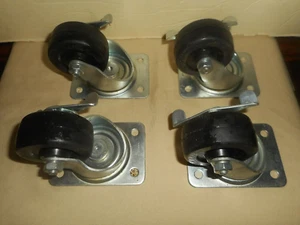 Industrielle abschließbare Lenkrollen (4) Neu Shepherd 3 7/8" x 2 3/4" Platten - Bild 1 von 19