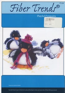 Fiber Trends Knitting Felting Pattern FT-230 Playful Penguins - Picture 1 of 2