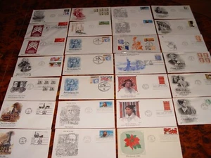 RARE VINTAGE 1983-1989 LOT OF 26 US STAMPS FIRST DAY ISSUE COVER DESIGN ENVELOPS - Picture 1 of 8