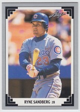 1991 Leaf Previews - Ryne Sandberg - #2 - Chicago Cubs - NrMt-Mt