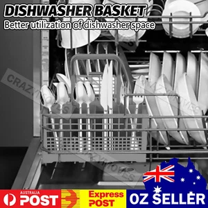 Universal Dishwasher Cutlery Basket Organiser Cage Handle Compartment Holder VIC - Picture 1 of 9