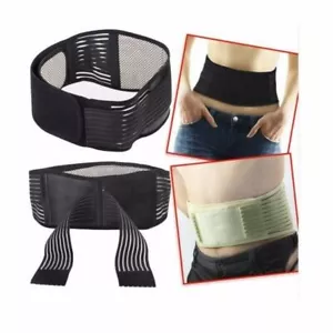 Adjustable Lower Back Support Heating Magnetic Belt Brace Pain Relief Waist - Picture 1 of 11