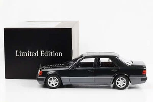 1:18 Mercedes-Benz W124 500 E 5.0 V8 Blue Black Metallic Norev Dealer Limited - Picture 1 of 8