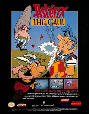 1994 Asterix The Gaul Retro Video Game PRINT AD Electro Brain Super Nintendo - Image 1 of 4