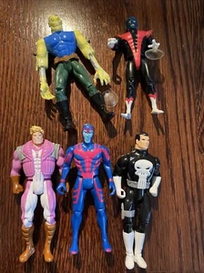 Marvel Uncanny X-Men Figure Lot Cannonball Archangel Slayback Punisher Toy Biz - Picture 1 of 7