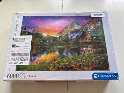 Clementoni Alpine Lake Jigsaw Puzzle 6000 Pieces New Sealed in Damaged Box - Image 1 of 4