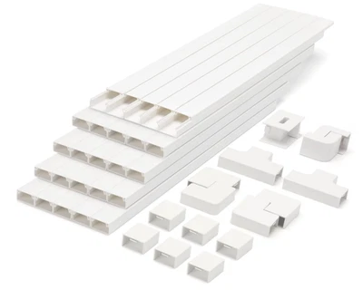 Cord Cover Raceway Kit 392.5 Inch Paintable Cable Concealer Wire Hider for Wall - Image 1 of 4