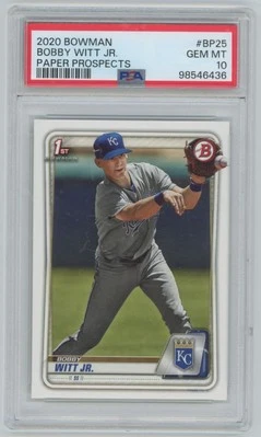 2020 Bowman Paper Prospects Bobby Witt Jr. Rookie Kansas City Royals #BP-25 - Image 1 of 2