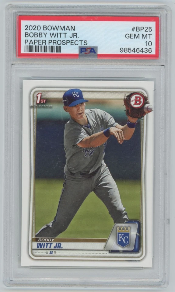 2020 Bowman Paper Prospects Bobby Witt Jr. Rookie Kansas City Royals #BP-25 - Image 1 of 2