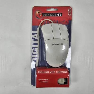 Connect It Digital Mouse IBM PC 486 PS/2 EG-670 Ball Mouse Vintage - Image 1 of 3