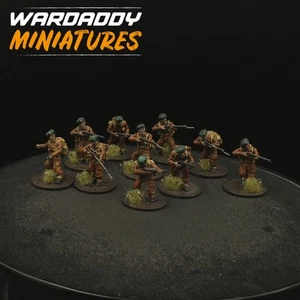 Well Painted 28mm Bolt Action WW2 British Commandos ×10 F2 Warlord Games  - Picture 1 of 4