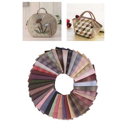 50x Cuadrados de Acolchado a Cuadros de Algodón 4" x 4" Precortados Impresos para Acolchado Foto 1 de 4