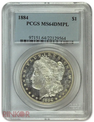 1884 $1 Morgan Dollar PCGS MS 64 DMPL - Image 1 of 3