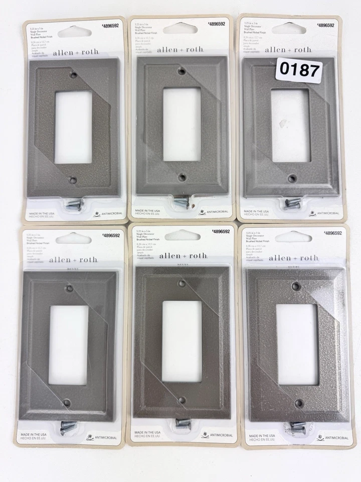 Allen Roth 1-Gang Standard Size Brushed Nickel Decorator Wall Plate #4896592