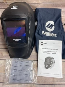 Miller Performance Series Auto Darkening Welding Helmet Black - Picture 1 of 12