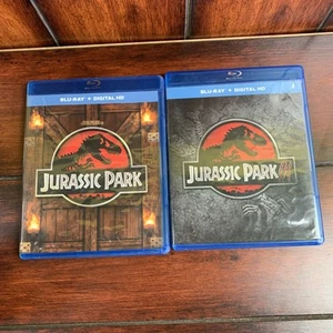 Jurassic Park & Jurassic Park 3 III Blu Ray Dinosaurs - Foto 1 di 3