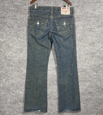 Pantalones de mezclilla True Religion para hombre 34x34 corte bota Billy de colección Y2K bolsillo con solapa oeste de EE. UU. Foto 1 de 4