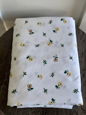 Sábana plana Cath Kidston London algodón ENCAJE DITSY LIMON King 100 % algodón 112"/102 Foto 1 de 2