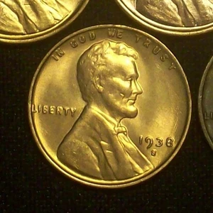 1938-S CHOICE BU - HIGH GRADE LINCOLN WHEAT CENT - VERY SOLID COIN - SEE PICS!! - Picture 1 of 4