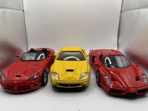 1:24 Ferrari And Dodge Diecast Model Cars Bundle X3 Rare - Picture 1 of 4