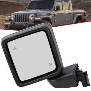 Driver Side Mirror 7Pin For Jeep Wrangler Gladiator 2018-2024 Blind Spot Heated - Foto 1 di 12