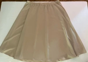 Maggie Sweet Petite 2X Khaki Skirt Plus Size Skirt Polyester Stretch Waist Skirt - Picture 1 of 7
