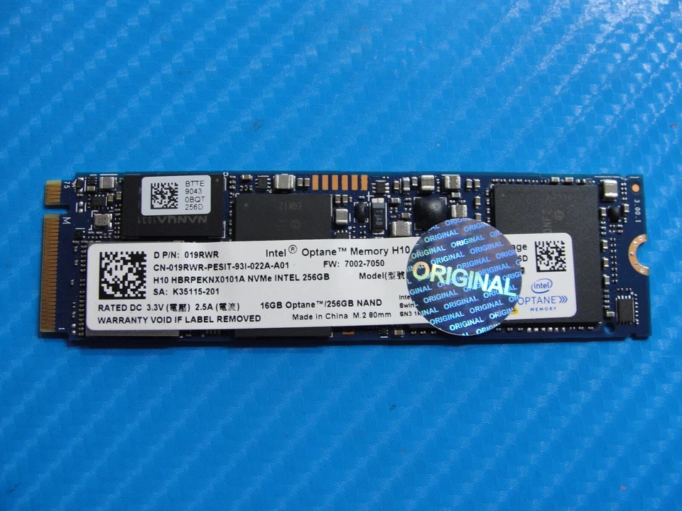 UNIDAD DE ESTADO SÓLIDO OPTANE INTEL OPTANE 256GB NAND 16GB - AZUL Foto 1 de 2