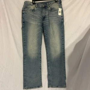 Buffalo David Bitton Relaxed Straight Driven Crinkled mittelblau Herrenjeans 33 x 32 - Bild 1 von 9