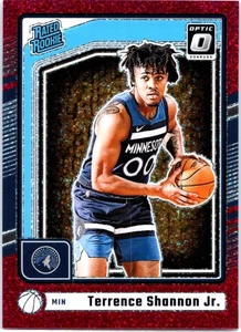 Terrence Shannon Jr. 2024-25 Donruss Optic #267 Red Glitter Timberwolves #/75 - Picture 1 of 2