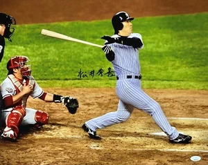 Hideki Matsui Signed In Kenji 16x20 New York Yankees 2009 World Series Photo JSA - Picture 1 of 2