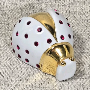 Vintage Capodimonte Polaris Collection Marienkäfer Figur mit Swarovski Kristallen  - Bild 1 von 8