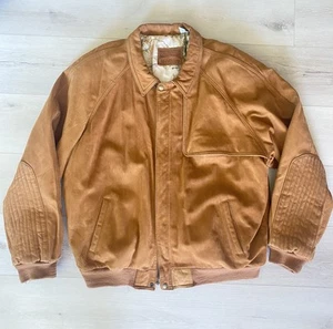 Vintage Marlboro Bomber Leather Suede Jacket Adventure Team Men’s XL RARE - Picture 1 of 10