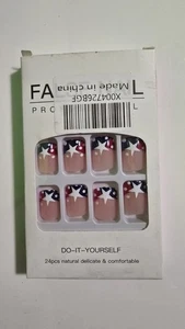Press-On 4 July Style Nails NEW - Picture 1 of 1