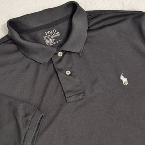 Polo Ralph Lauren Performance Elasticizzata Nera Camicia Uomo Taglia XL Wicking Preppy - Foto 1 di 8