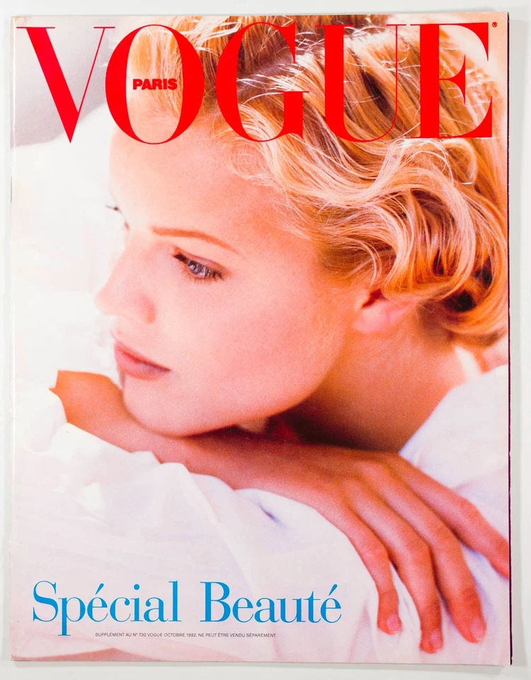 EVA HERZIGOVA Susie Bick CHRISTIAN MOSER Paris Vogue Beauty 1992 October Beauté - Image 1 of 1