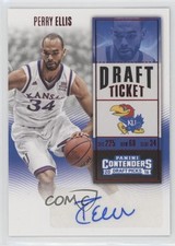 2016-17 Panini Contenders Draft Picks College Ticket Red Foil Perry Ellis Auto