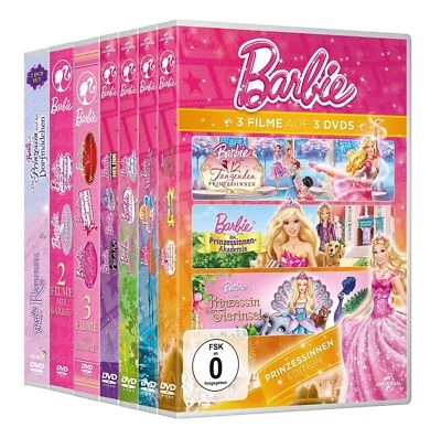 Barbie - 19-Filme-Set (u.a. als Rapunzel / Fairytopia) # 19-DVD-SET-NEU - Image 1 of 4