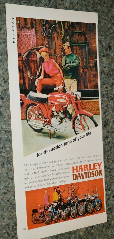 1967 HARLEY DAVIDSON LEGGERO M65 65CC-1200CC ORIGINAL ADVERTISEMENT PRINT AD 67 - Image 1 of 1