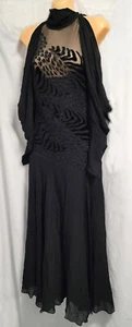 Sass & Bide Black Formal Evening Chiffon Dress Size 10 AUS/UK / 6 US NEW - Picture 1 of 8