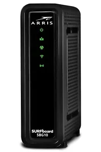 ARRIS SURFboard SBG10 DOCSIS 3.0 16 x 4 Gigabit Cable Modem & AC1600 Wi-Fi - Picture 1 of 6