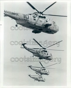 1970 Brasilien Marine Marinha Hubschrauber Pressefoto - Bild 1 von 2